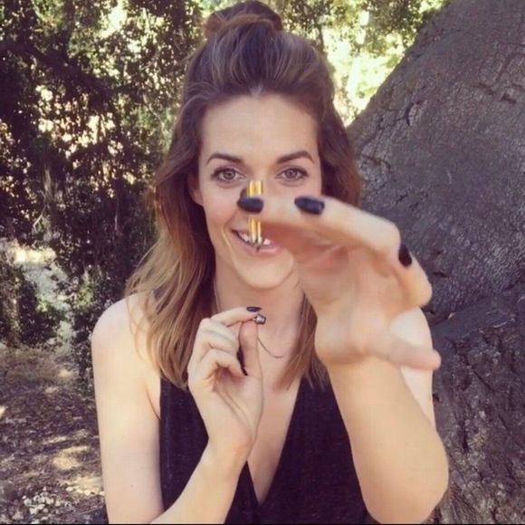 Gold & SIlver Metal Bullet Shaped Pendant Necklace w/ Sandalwood Essential Oil - Picture 4 of 7